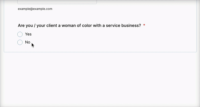 say_no_with_forms A form that showing how you can use automation so say no to continuing based on the answer given.